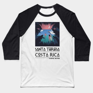 Santa Teresa, Costa Rica Retro Travel Baseball T-Shirt